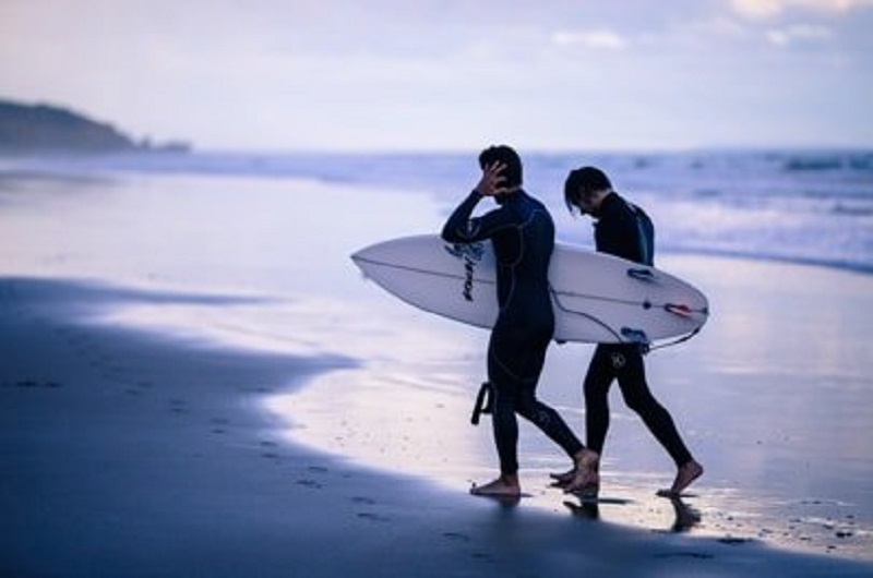 Surfing in Troncones, Guerrero